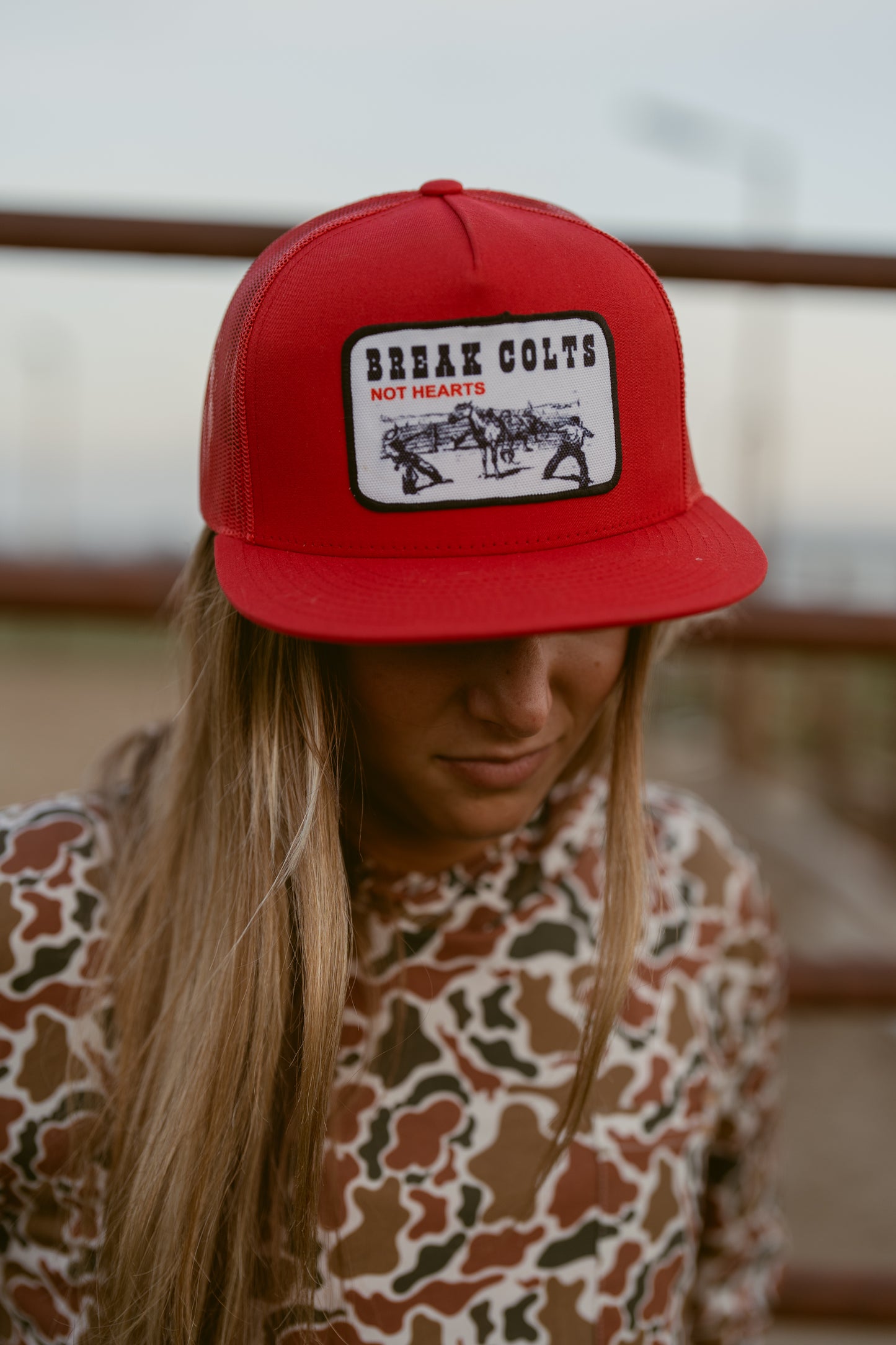 BREAK COLTS NOT HEARTS WESTERN TRUCKER HAT