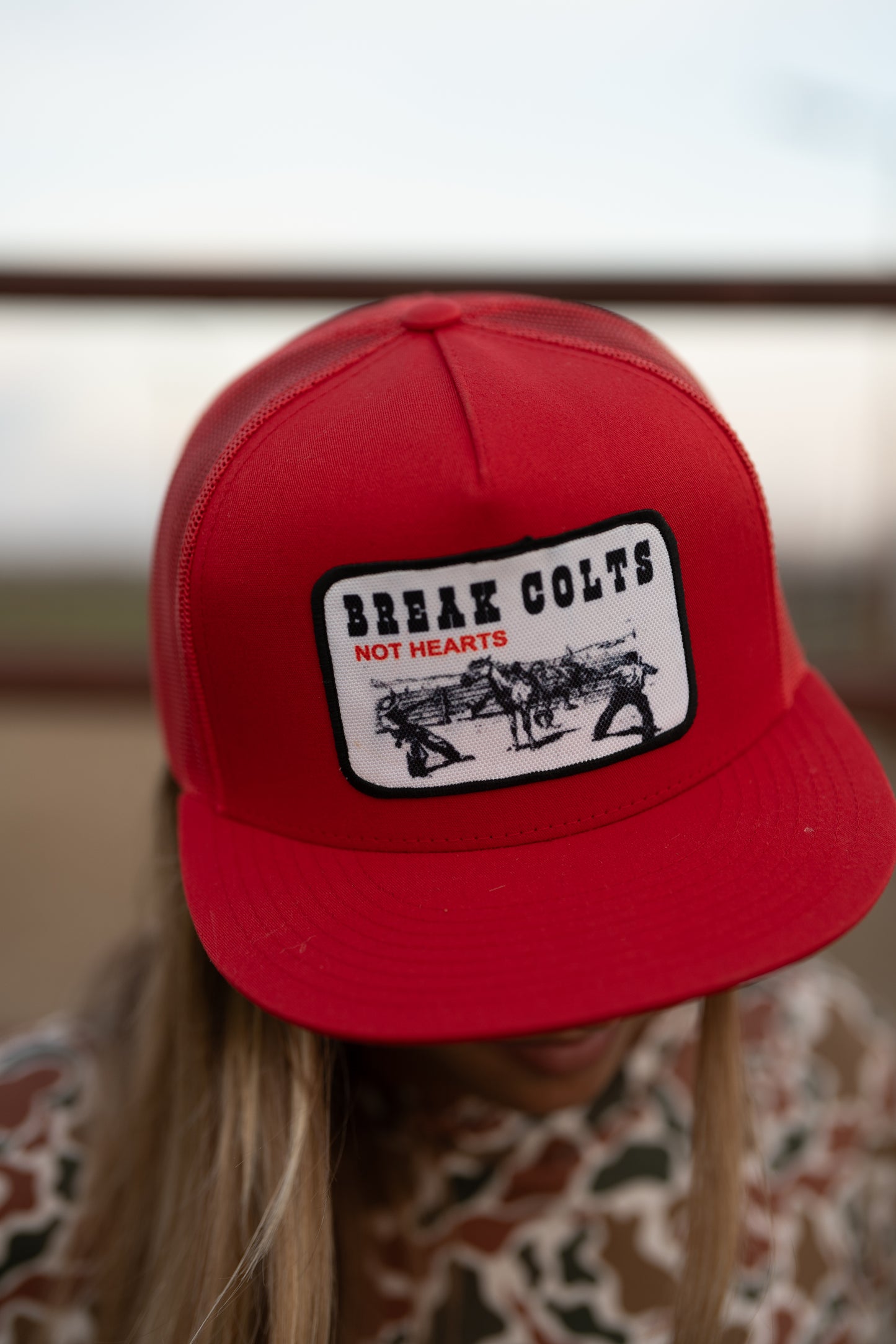 BREAK COLTS NOT HEARTS WESTERN TRUCKER HAT
