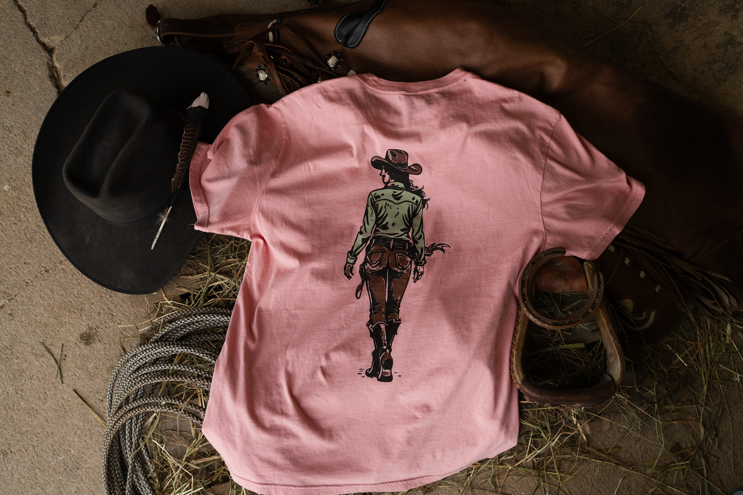 Ghost Town Cowgirl Tee